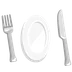 fork and knife with plate