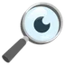 magnifying glass tilted right
