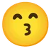 kissing face with smiling eyes