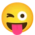 winking face with tongue