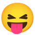 squinting face with tongue