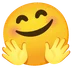 smiling face with open hands