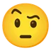 face with raised eyebrow