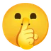 shushing face