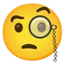 face with monocle