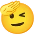 saluting face