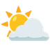 sun behind cloud